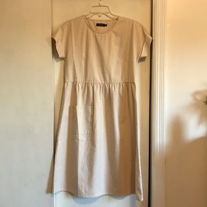 Cream Pin Stripe Dress